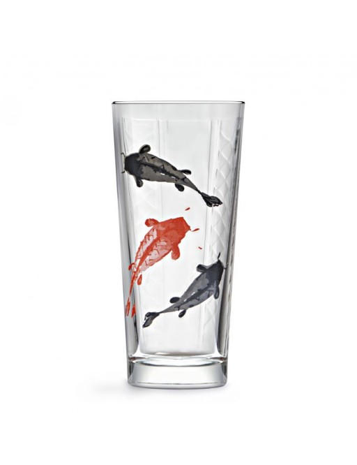 Vaso Alto, Niho 360ml. Pez Koi_Arte Líquido