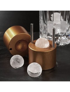Molde hielo esférico Cocktail Kingdom Dorado_Arte Líquido